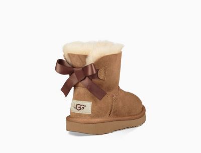 UGG Mini Bailey Bow II Boots for Big Kids - Chestnut/Brown India